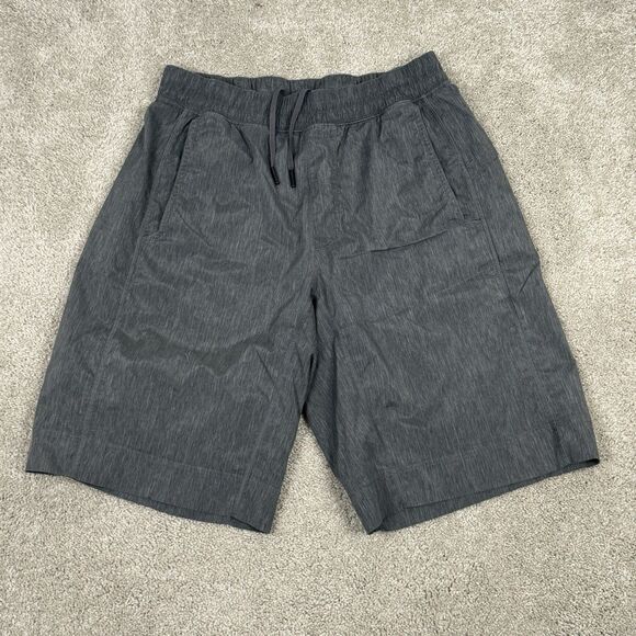Lululemon Shorts Men’ Medium Black Heather Linerless Athletic Running Training - Picture 1 of 5